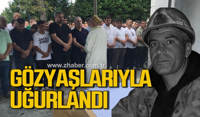 Zonguldak'ta maden işçisi Mustafa Kuru dualarla uğurlandı!