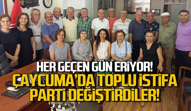 Çaycuma'da toplu istifa! Parti değiştirdiler!