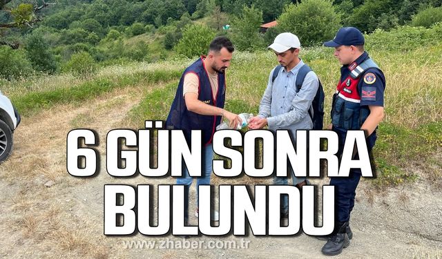 Zonguldak'ta kayıp şahıs 6 gün sonra bulundu!