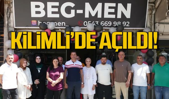 BEG-MEN erkek giyim mağazası Kilimli'de açıldı.