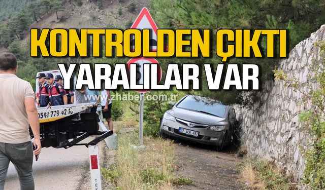 Karabük’te otomobil kontrolden çıktı! Yaralılar var!