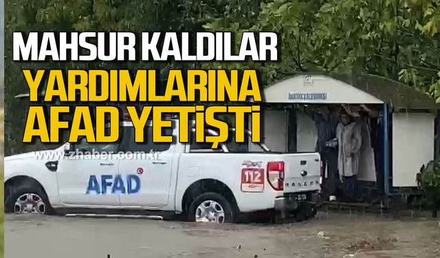 Bartın’da durakta mahsur kalan vatandaşları AFAD kurtardı!