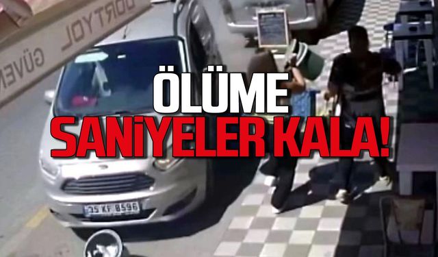 Bartın'da kaza anı kamerada! Ölüm teğet geçti!