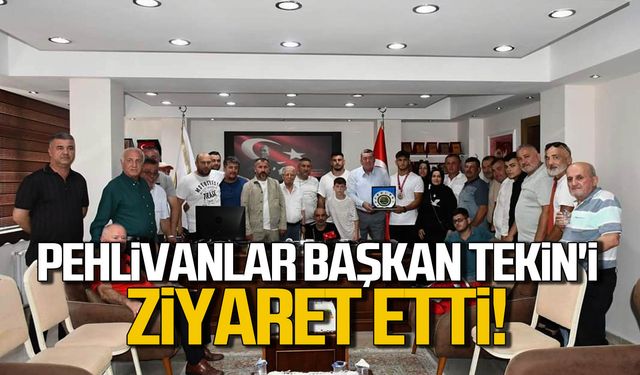 Pehlivanlar Başkan Tekin'i ziyaret etti!