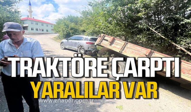 Karabük'te otomobille çarpıştı! Yaralılar var!