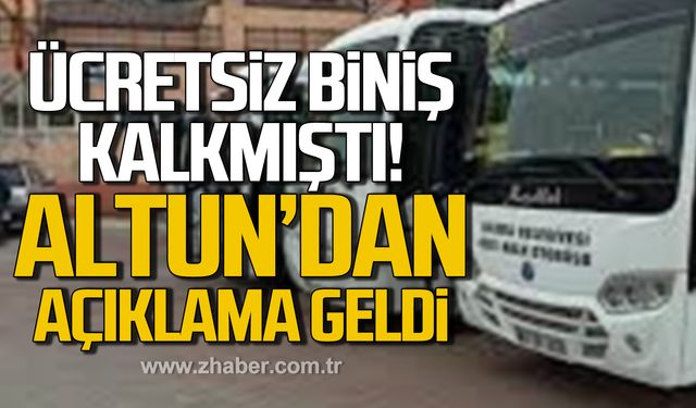 Kilimli özel halk otobüslerinde ücretsiz biniş kalkmıştı! Kamil Altun'dan açıklama geldi!