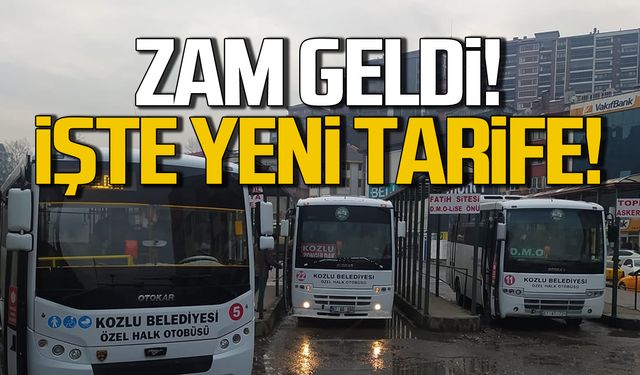 Kozlu Halk Otobüsleri'ne zam! İşte yeni tarife!