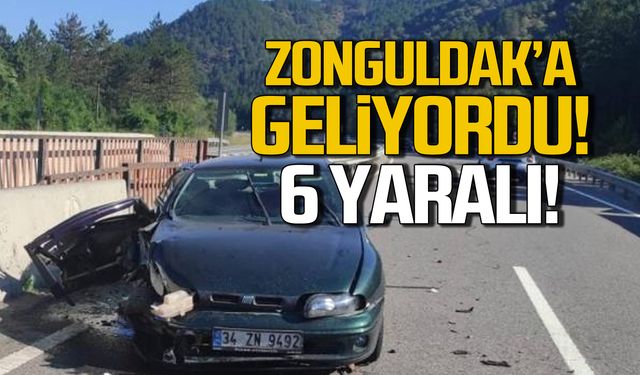 Zonguldak'a geliyordu! 6 kişi yaralandı!