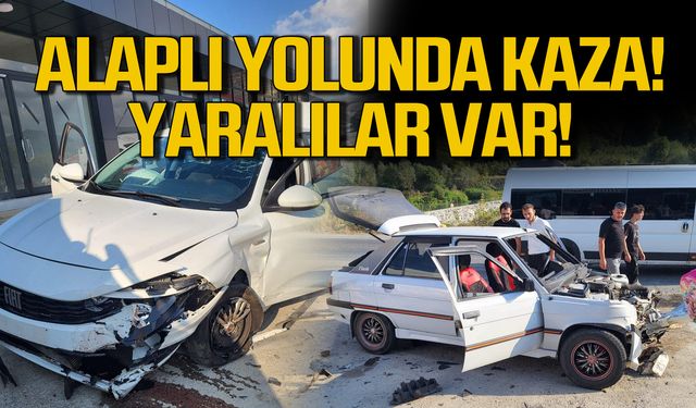 Alaplı Mollabey yolunda kaza! Yaralılar var!