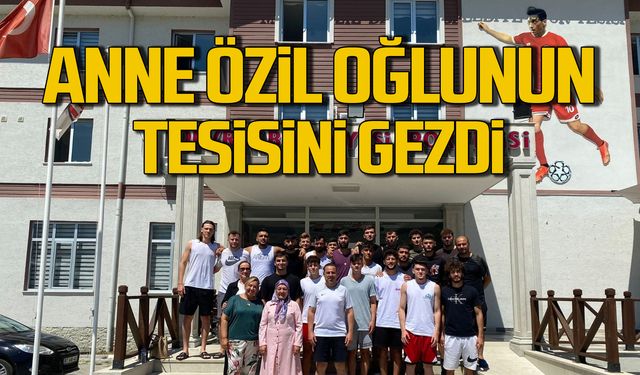 Mesut Özil'in annesi Devrek'te oğlunun tesislerini ziyaret etti