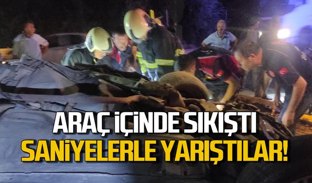 Karabük'te kaza! Araç içinde sıkıştı!