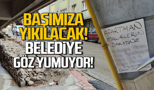 Binanın kolonlarını deldi! Belediye kaçak yapıya göz yumuyor!