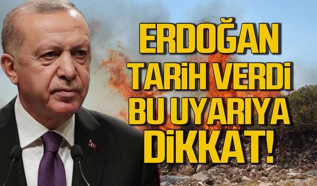 Erdoğan'dan orman uyarısı! Bu tarihe dikkat!