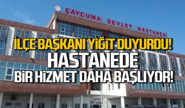 İlçe başkanı Yiğit duyurdu! Hastanede bir hizmet daha başlıyor!