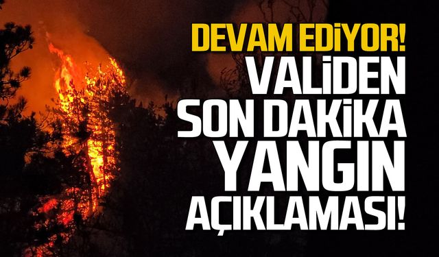 Yangın devam ediyor! Vali Yavuz'dan son dakika açıklaması!