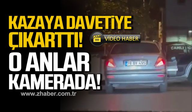 Karabük'te sürücü kazaya davetiye çıkarttı! O anlar kamerada!