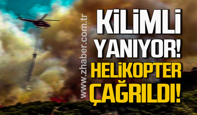 Kilimli yanıyor! Helikopter desteği istendi!