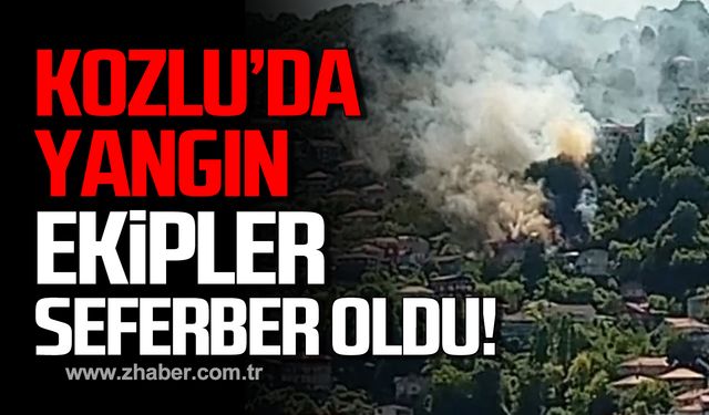 Kozlu'da yangın! Ekipler seferber oldu!