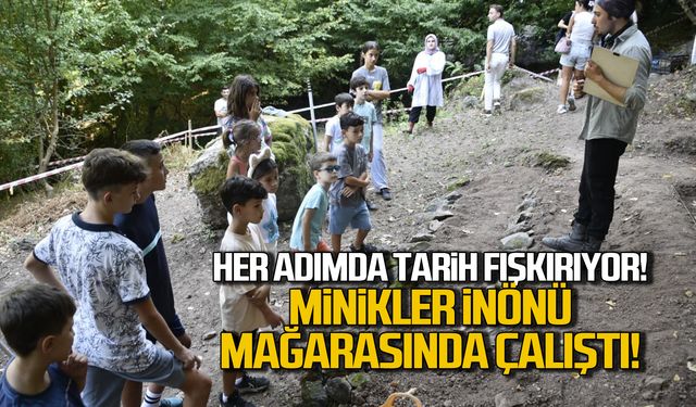 Minikler İnönü Mağarasında arkeolojik kazı yaptı!