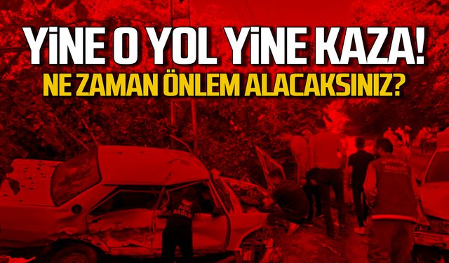 Kumluca yolunda kaza! Ne zaman önlem alacaksınız?