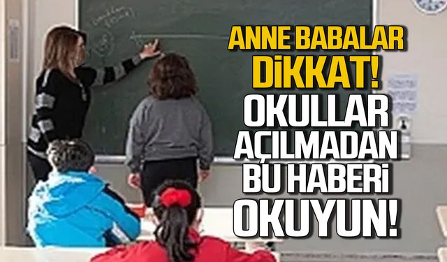 Anne babalar dikkat! Okullarda kayıt parası uyarısı!