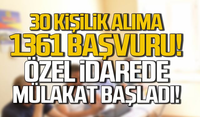 Zonguldak İl Özel İdaresi 30 işçi alımında mülakat başladı