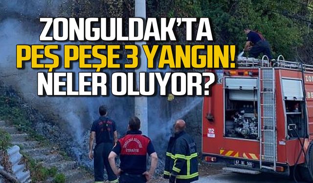 Zonguldak'ta peş peşe 3 yangın! Neler oluyor?