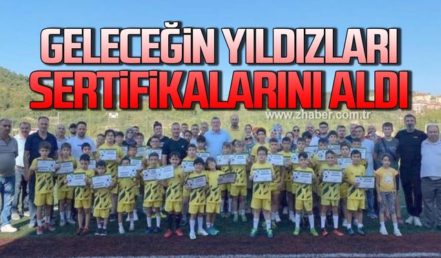 Alaplı Belediyespor'un genç yıldızları sertifikalarını aldı!