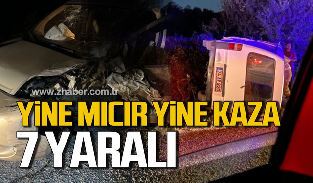 Bartın'da yine mıcır yine kaza! 7 yaralı!