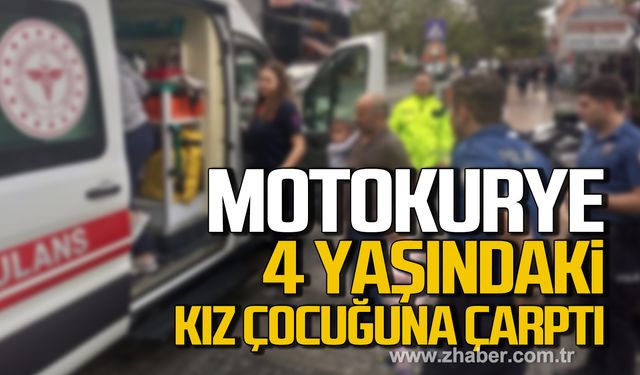 Çaycuma’da motokurye 4 yaşındaki kız çocuğuna çarptı!