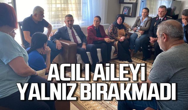 Vali ve eşi acılı aileyi yalnız bırakmadı