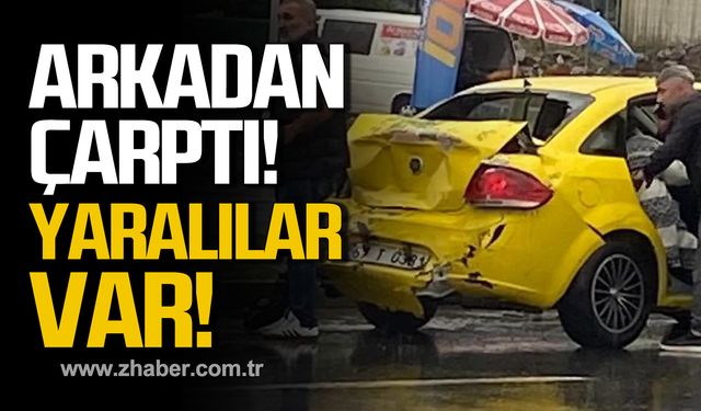 Kdz. Ereğli’de otomobil ticari taksiye çarptı! Yaralılar var!