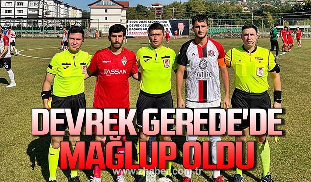 Devrek Belediyespor Geredespor'a 2-1 mağlup oldu.