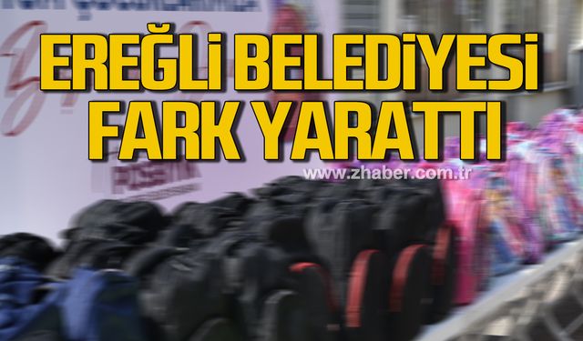 Farkını ortaya koydu! Kdz. Ereğli Belediyesi'nden bin öğrenciye destek!