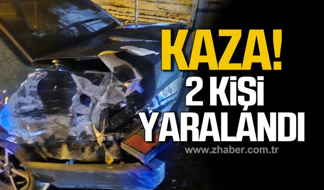 Ereğli'de yağışlı havada iki araç çarpıştı: 2 yaralı