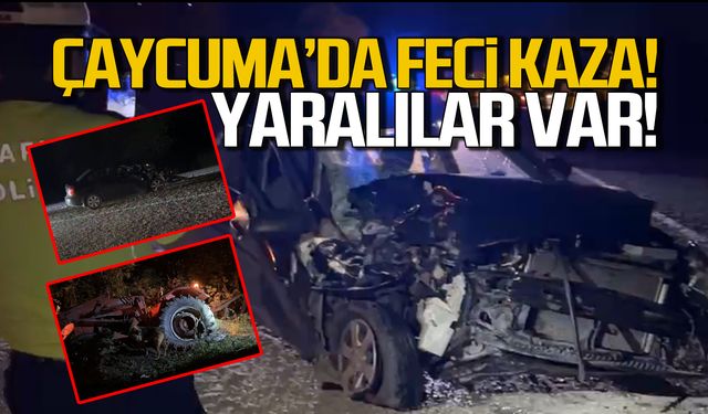 Çaycuma'da feci kaza! Yaralılar var!