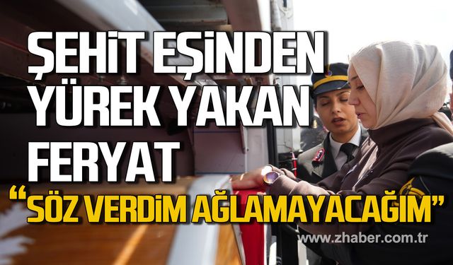 Şehit Ömer Eroğlu'nun eşinden yürek yakan feryat! "Söz verdim ağlamayacağım”