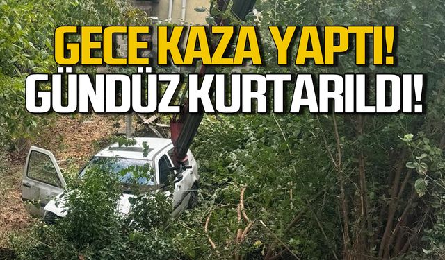 Gece kaza yaptı! Gündüz kurtarıldı!