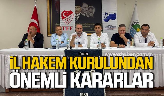 İHK ve Zonguldak Şubesi'nden 5 önemli karar!