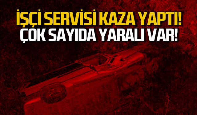 Ereğli'de işçi servisi kaza yaptı! Çok sayıda yaralı var!