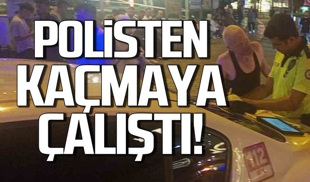 Çaycuma'da olay! Polisten kaçmaya çalıştı!