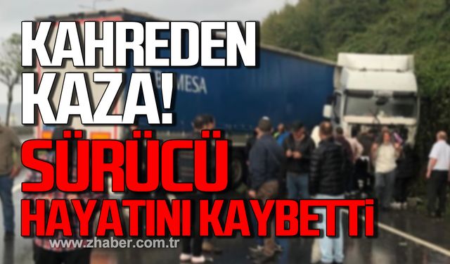 Alaplı'da kahreden kaza! Tır sürücüsü hayatını kaybetti!