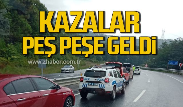 Kdz. Ereğli’de kazalar peş peşe geldi!