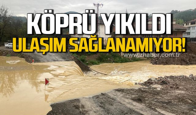 Ereğli’nin Çaylıoğlu Köyü’nde köprü yıkıldı!