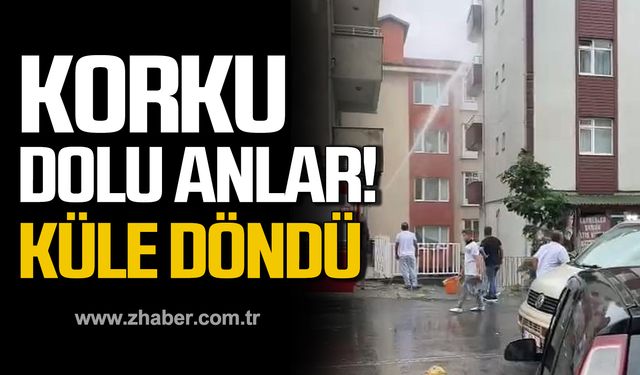 Kdz. Ereğli'de yangın paniği! Küle döndü!