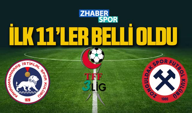 İstiklalspor ile Zonguldakspor maçının 11'leri belli oldu