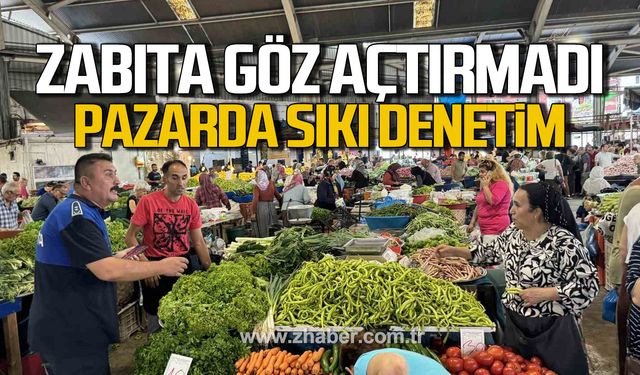 Zabıta göz açtırmadı! Pazarda sıkı denetim!