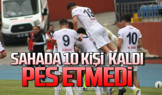 Zonguldakspor 10 kişi kalmasına rağmen pes etmedi!