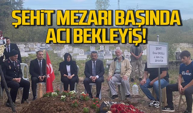 Şehidin mezarı başında acı bekleyiş!