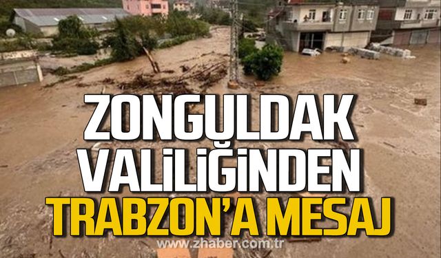 Zonguldak Valiliğinden Trabzon'a mesaj!